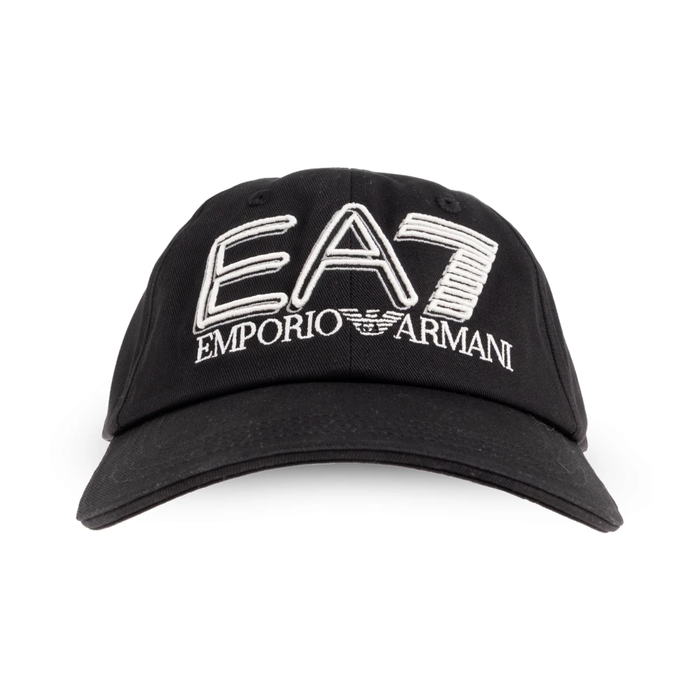 Emporio Armani Ea7 Unisex Zwart Accessoires M, Katoen, Baseball Cap