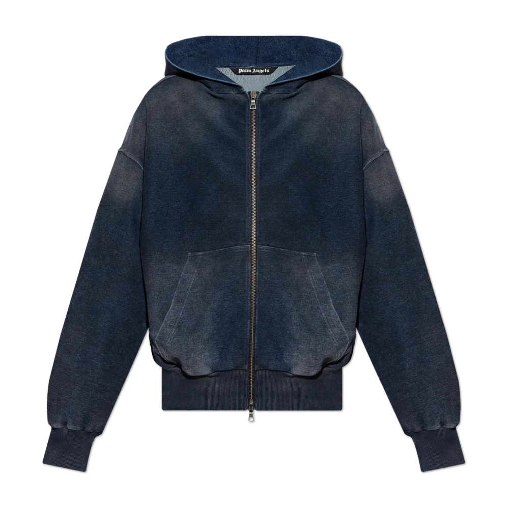 Palm Angels Hoodie Blue Heren