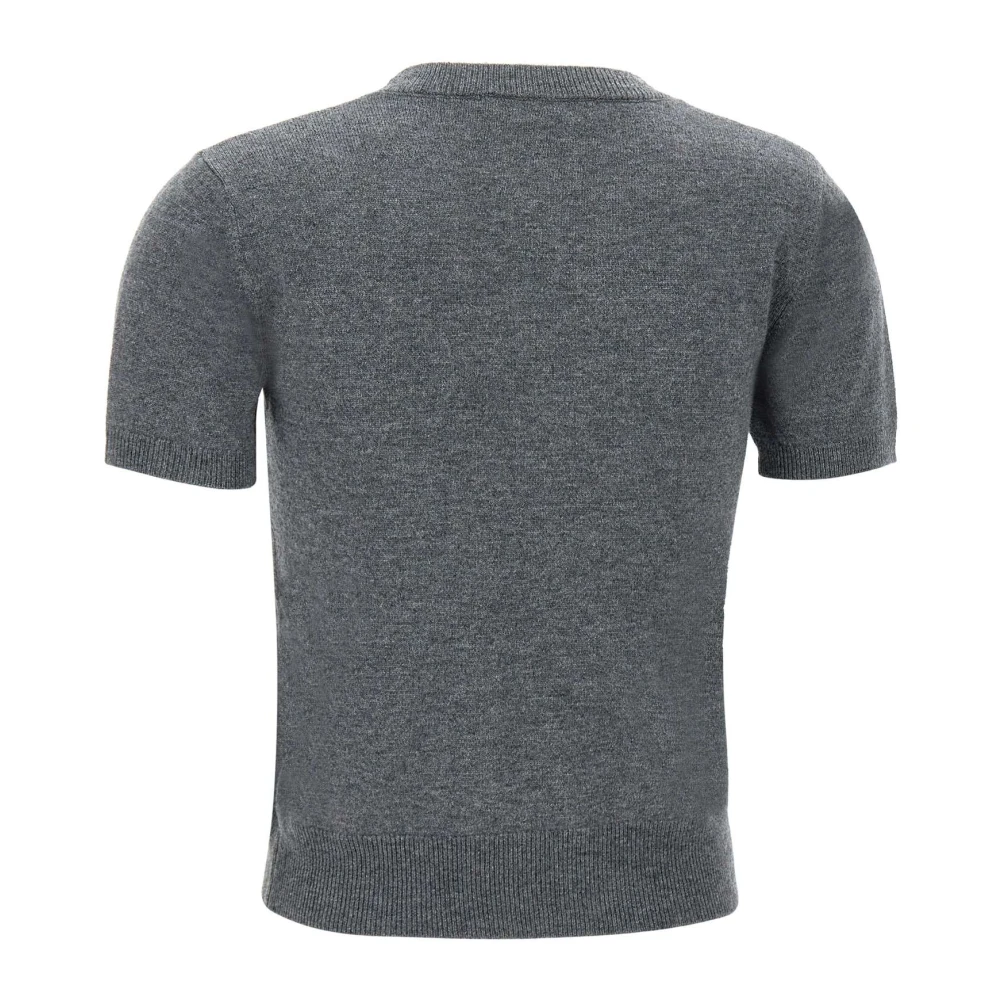 Kaos Wol Kasjmier Trui Rook Grijs Gray Dames