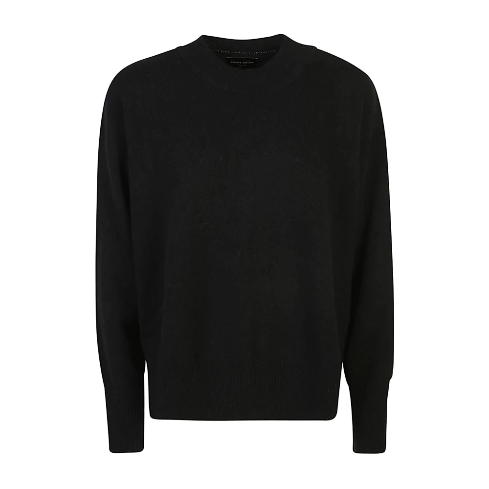 Roberto Collina Zwarte Sweaters voor Mannen Black Dames
