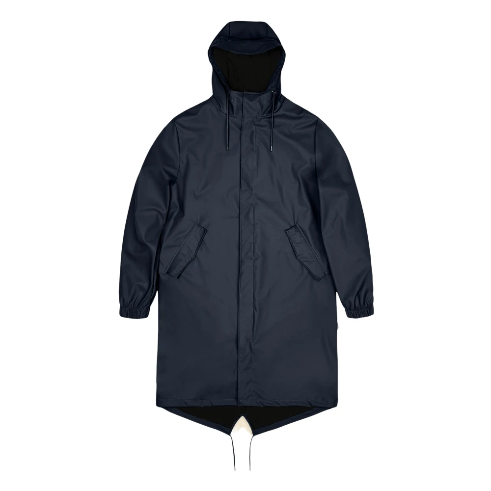 Rains Women's Blue Rain Jackets, Xs, Fishtail Parka