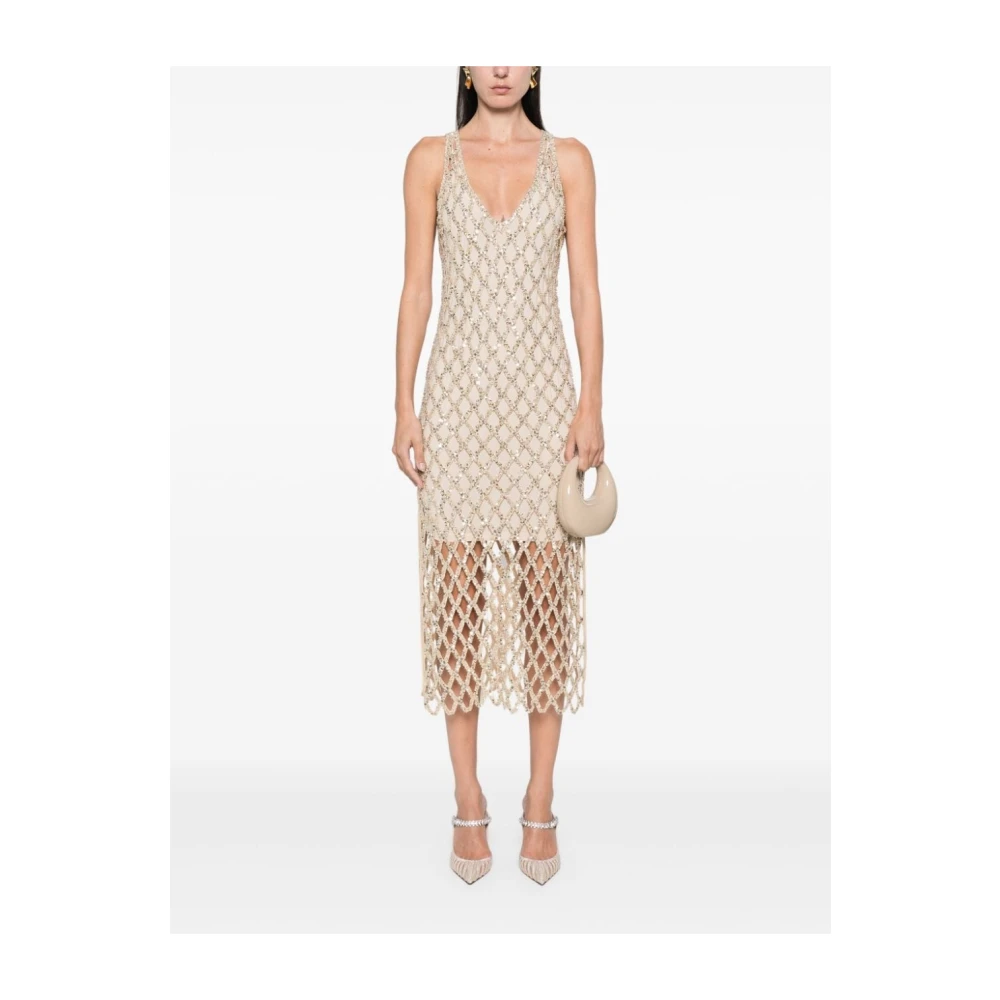 PATRIZIA PEPE Stijlvolle Jurken Collectie Beige Dames