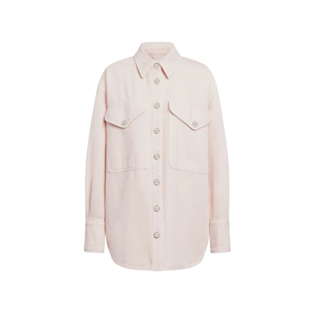 Dondup Women's Pink Shirts, M, Camicia Over In Bull