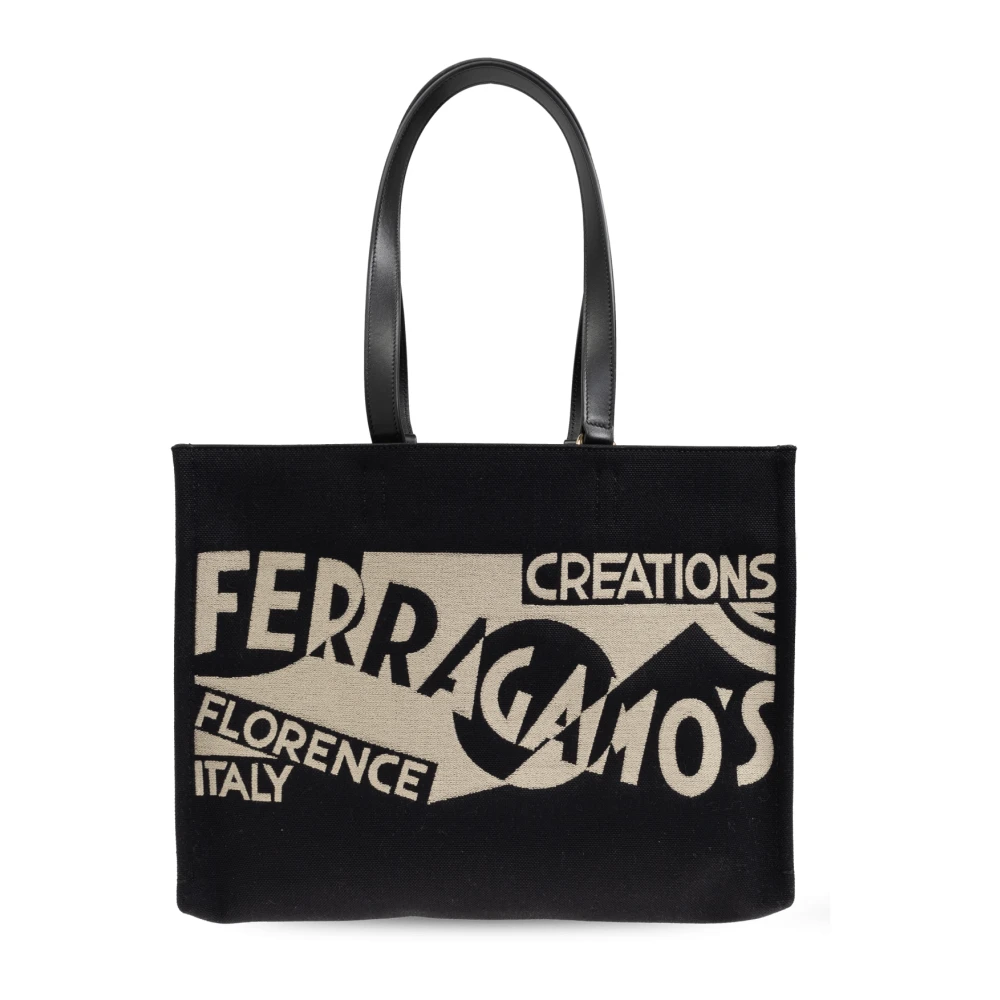 Salvatore Ferragamo Sing M shopper tas Black Dames