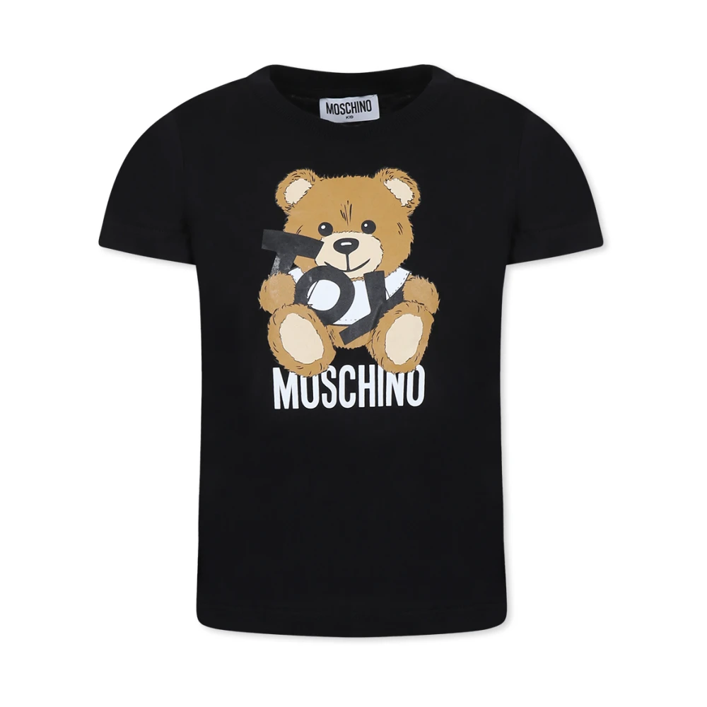 Moschino Svart Teddybjörn Logo T-shirt Black, Unisex