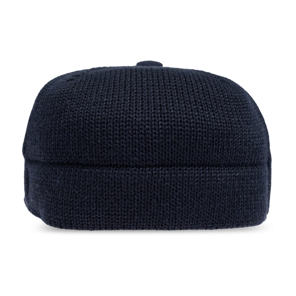 Emporio Armani Wollen pet met klep Blue Heren