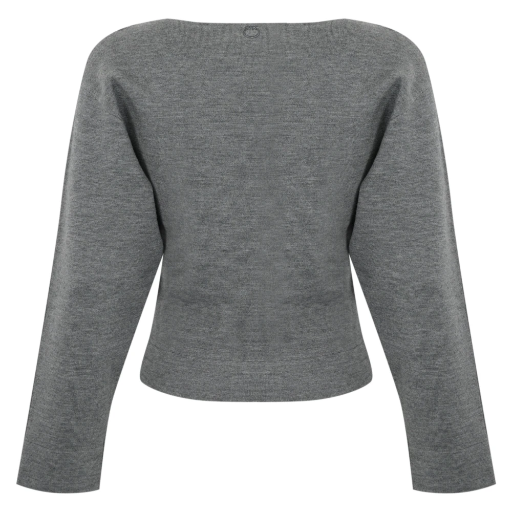 pinko Grijze Wol Boothals Trui Gray Dames