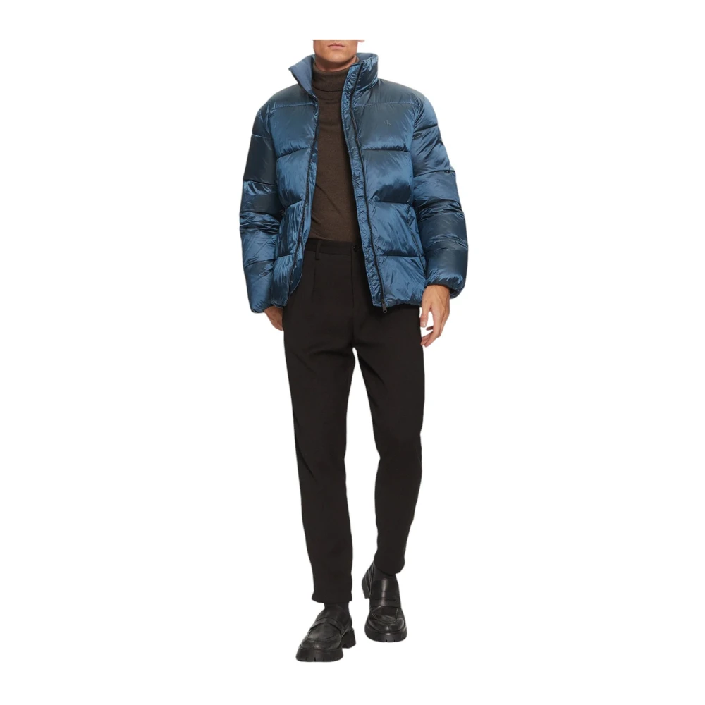 Calvin Klein Tweekleurige Pufferjas Blauw Blue Heren