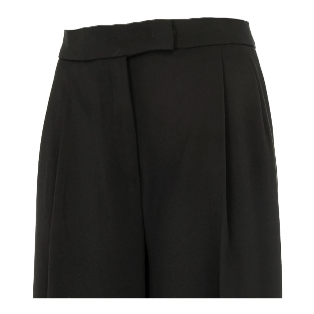 Manila Grace Elegante Zwarte Palazzo Broek Black Dames