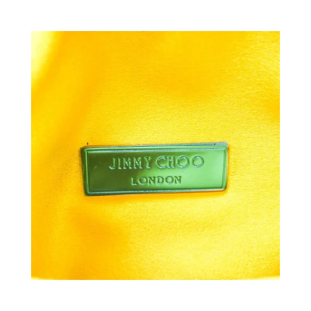 Jimmy Choo Pre-owned Canvas shoulder-bags Yellow Dames