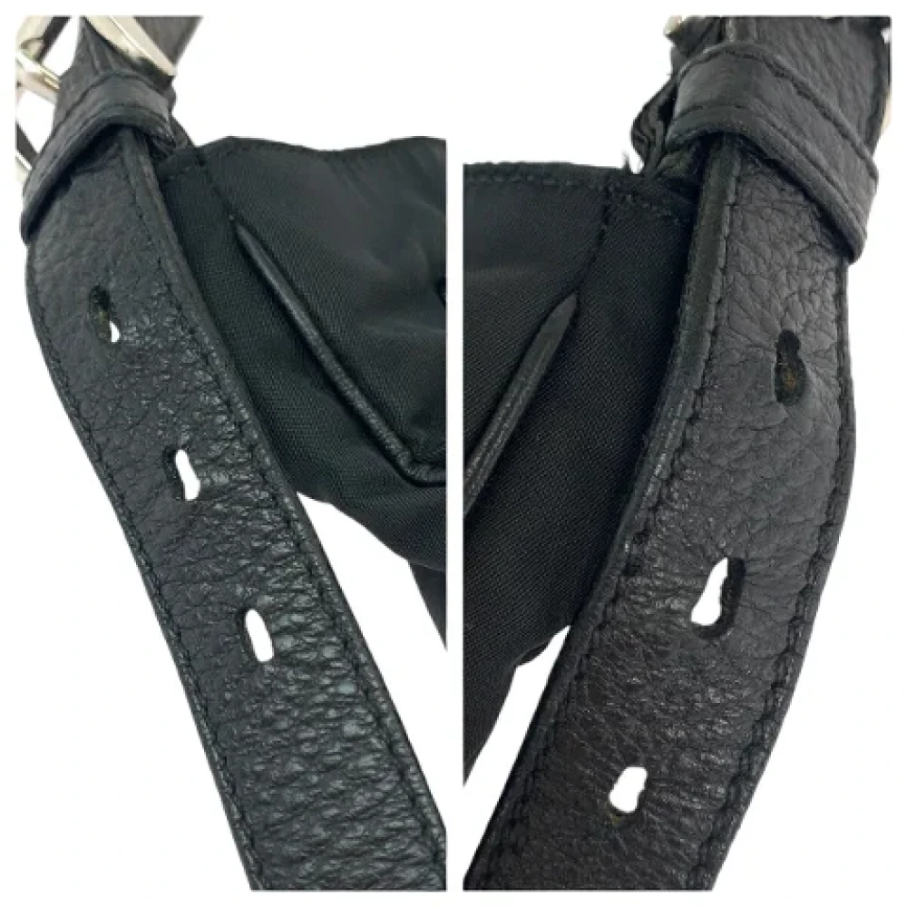 Prada Vintage Pre-owned Canvas crossbody-bags Black Dames