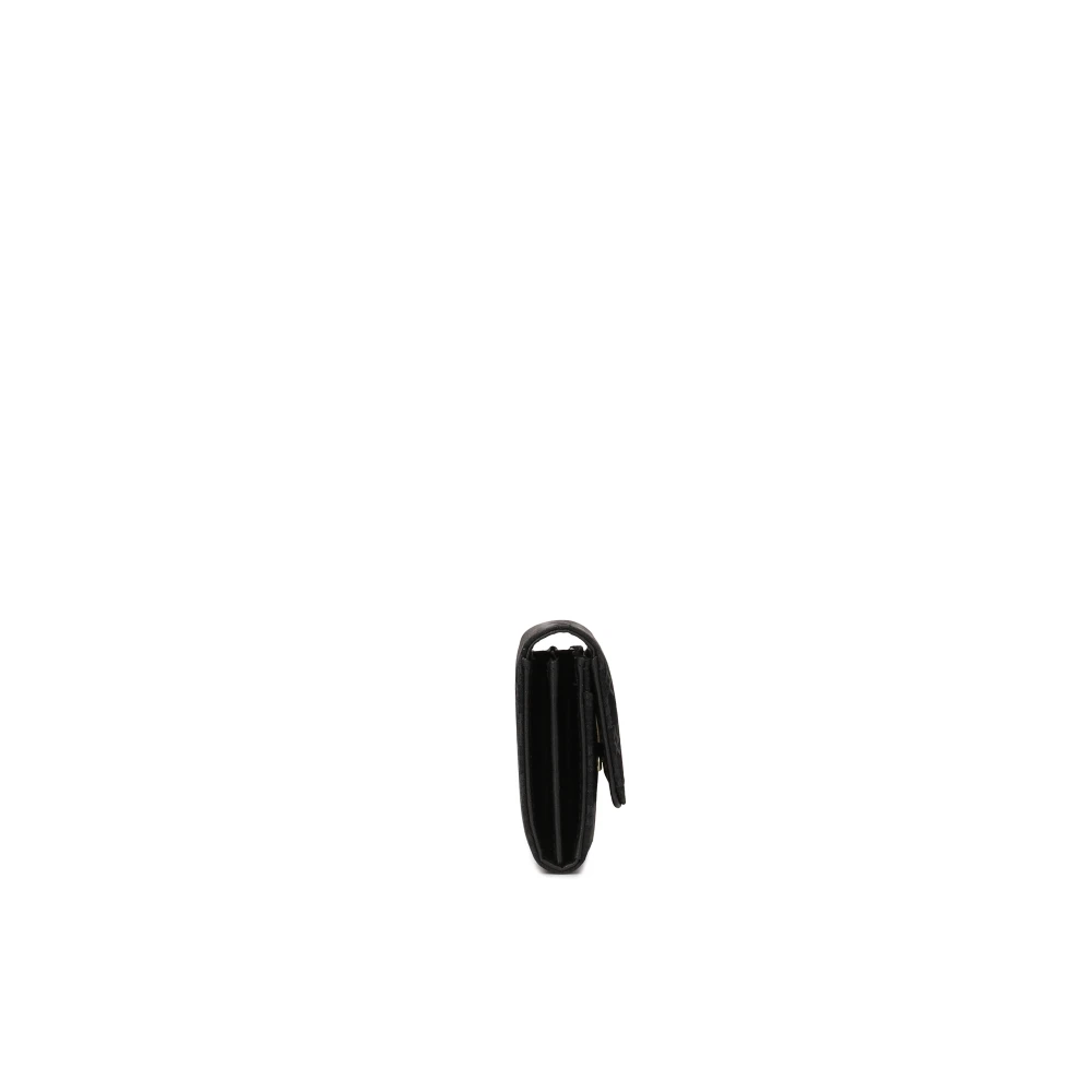 Kazar Logo-tekstureerde zwarte stoffen portemonnee Black Dames
