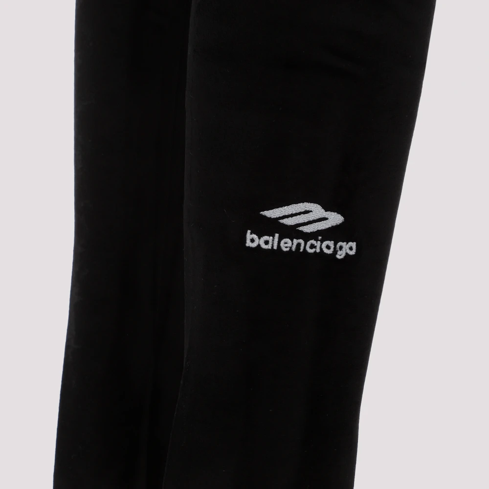 Balenciaga Luxe Velvet Leggings voor Vrouwen Black Dames