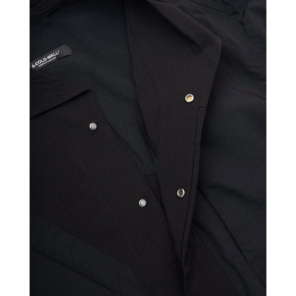A-Cold-Wall Zwarte Shirt met Dubbele Textuur Black Heren