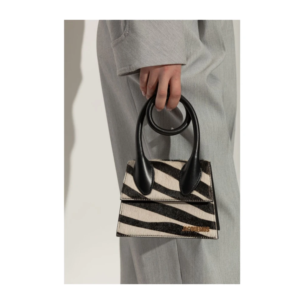 Jacquemus Zebra Print Schoudertas Black Dames