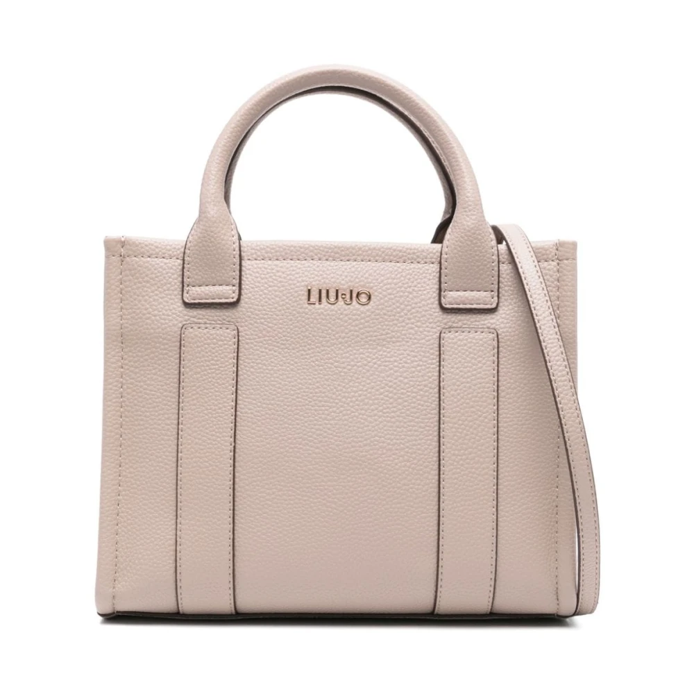 Liu Jo Duifgrijs Eco Leren Schoudertas Beige Dames
