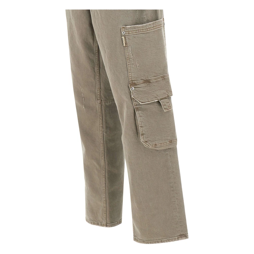 Represent Vintage Grijs Wijde Pijp Jeans Brown Heren