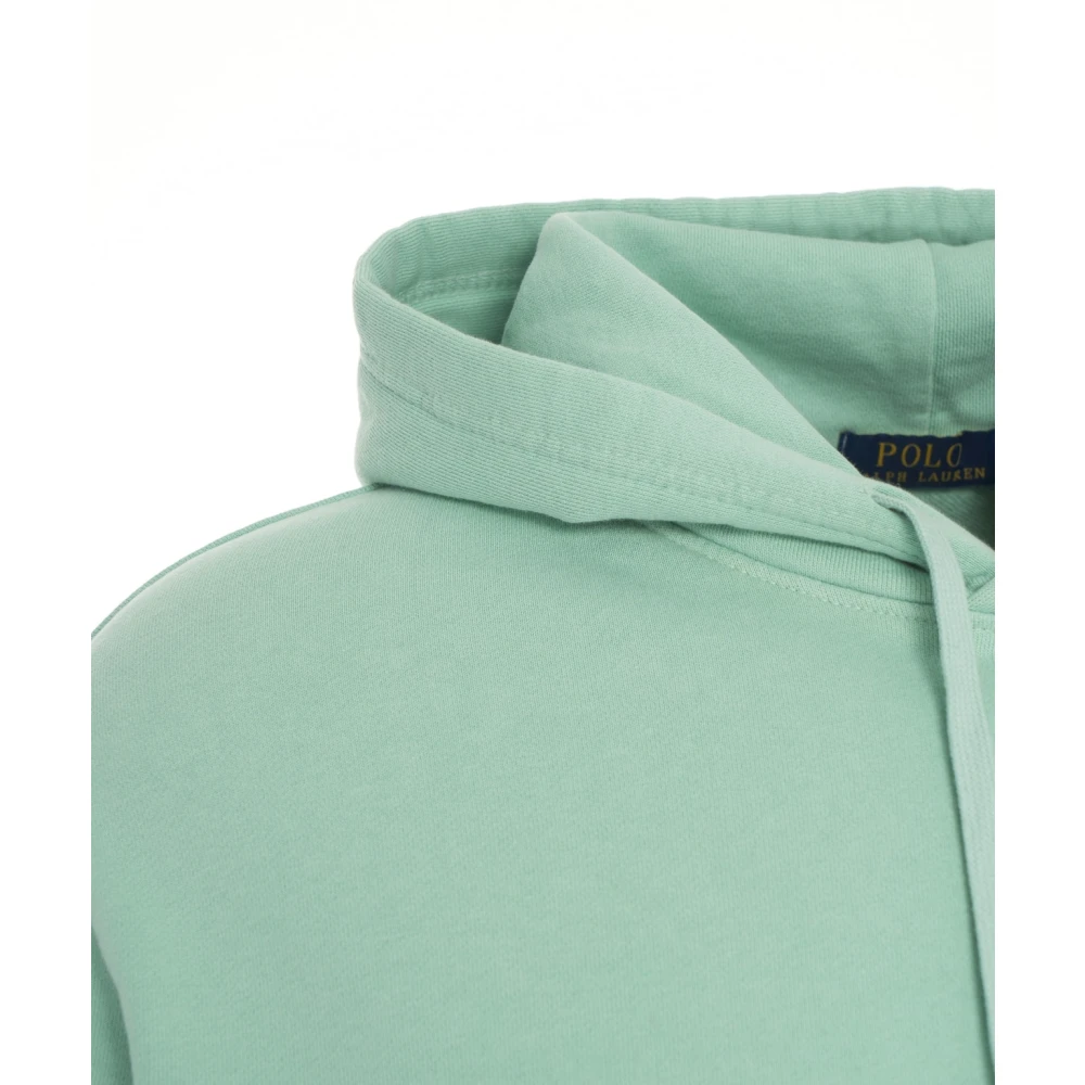 Polo Ralph Lauren Turquoise Geborduurde Hoodie Casual Stijl Green Heren