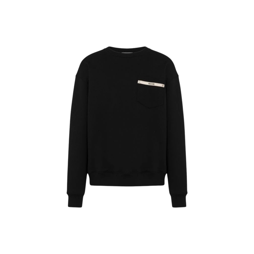 Moschino Unisex Black Embroidered Cotton Sweatshirt
