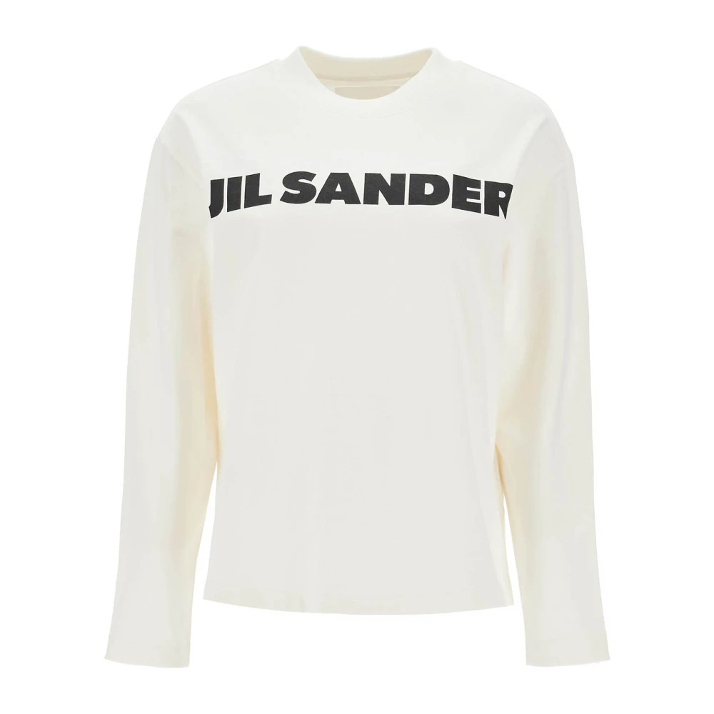 Jil Sander Logo Longsleeve T-shirt White Dames