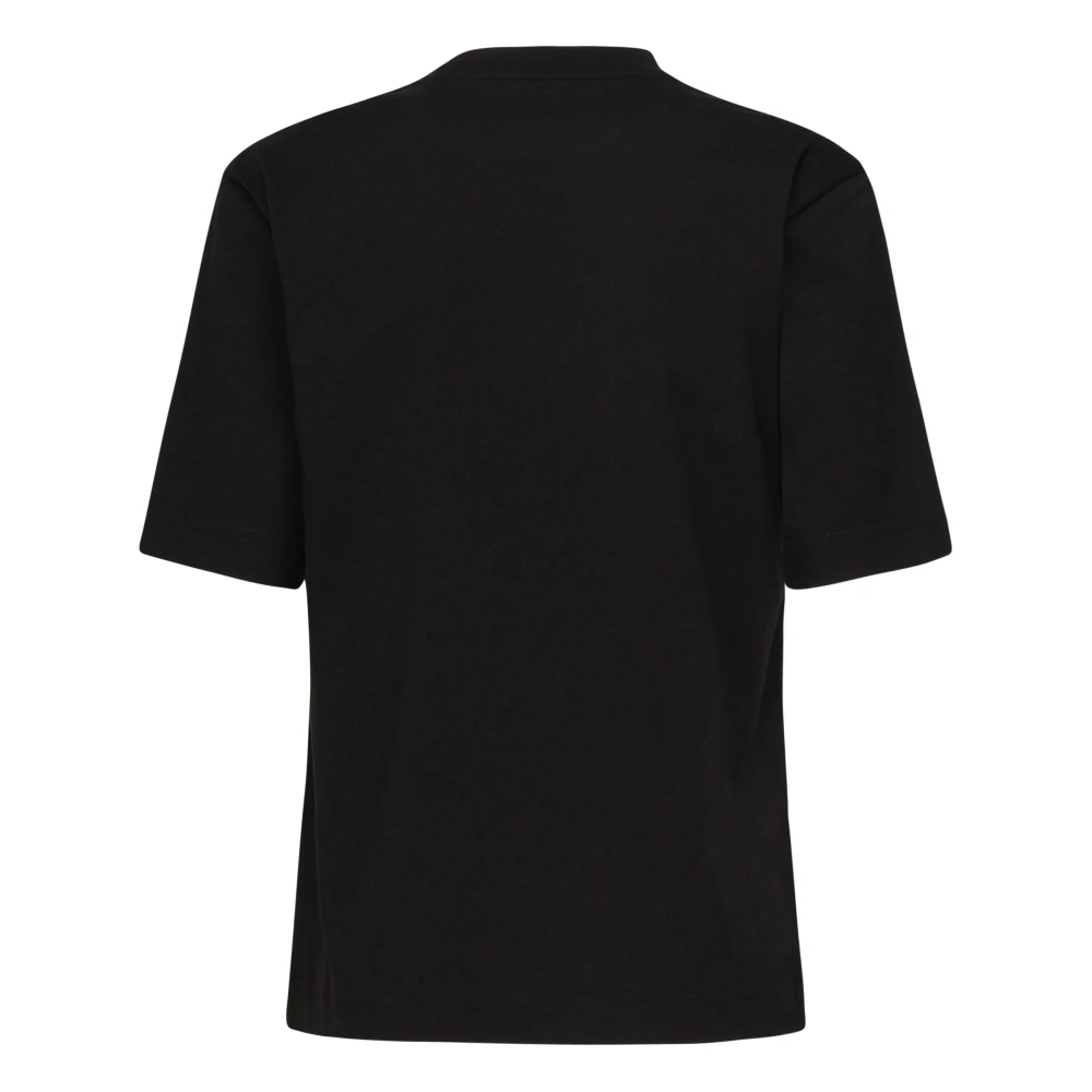 Moncler Zwarte Katoenen T-shirts en Polos Black Dames