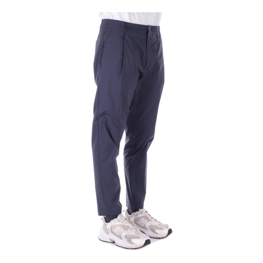 Dondup Blauwe Broek met Rits en Knoop Blue Heren