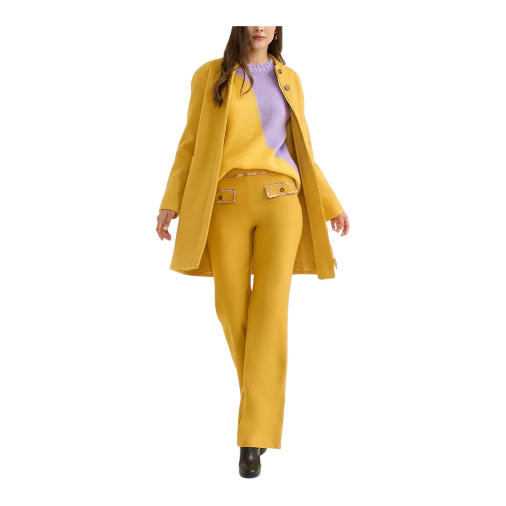 Alviero Martini 1a Classe Stijlvolle Herenbroeken Yellow Dames