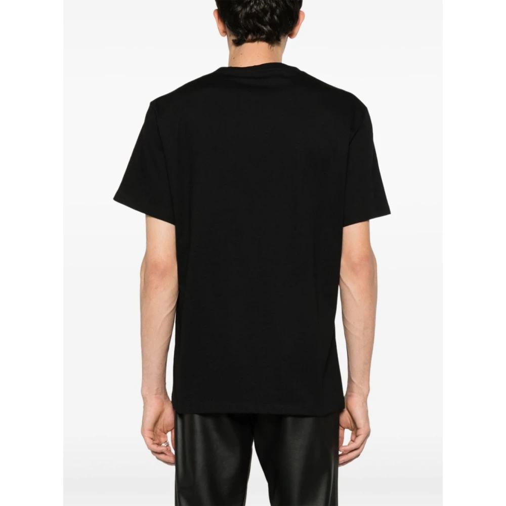 alexander mcqueen Glitter Logo Print Crew Neck T-shirt Black Heren