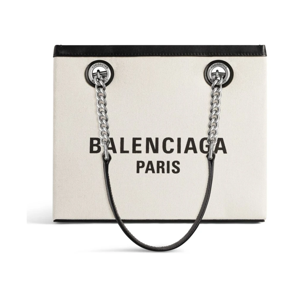 Balenciaga Duty Free Kleine Canvas Tote Tas Beige Dames
