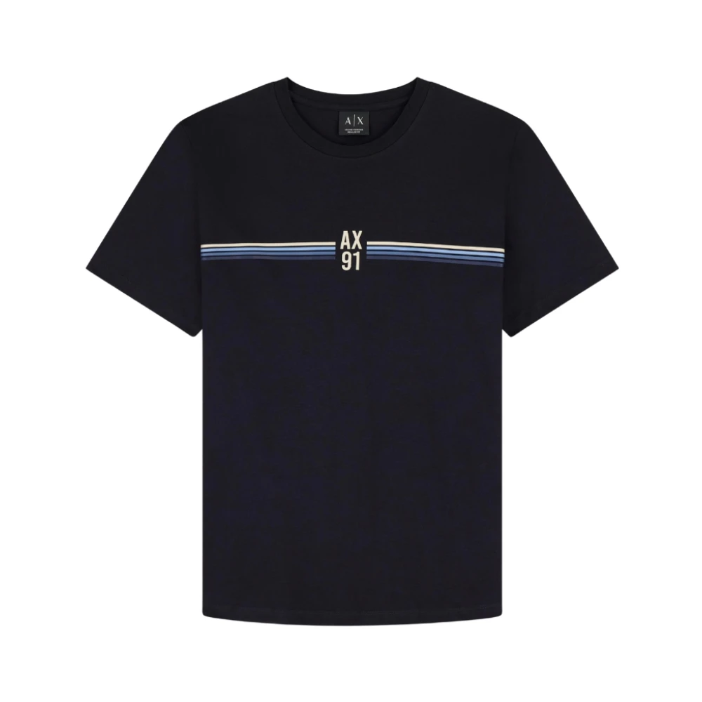Armani Exchange Mannelijk Blauw Tops Heren, Xl, T-Shirts