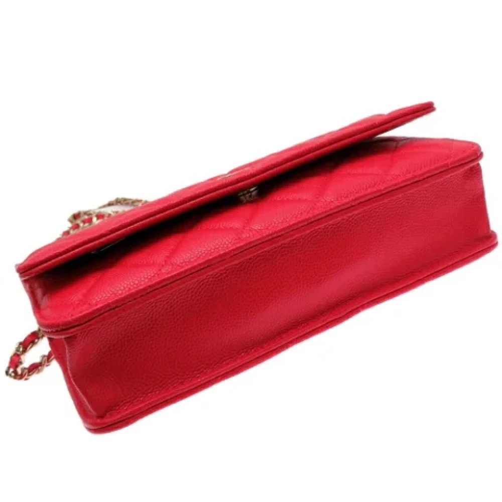 Chanel Vintage Pre-owned Leather chanel-bags Red Dames