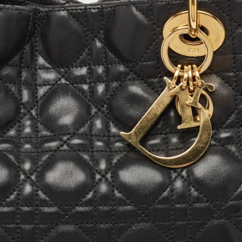 Dior Vintage Pre-owned Leather totes Black Dames