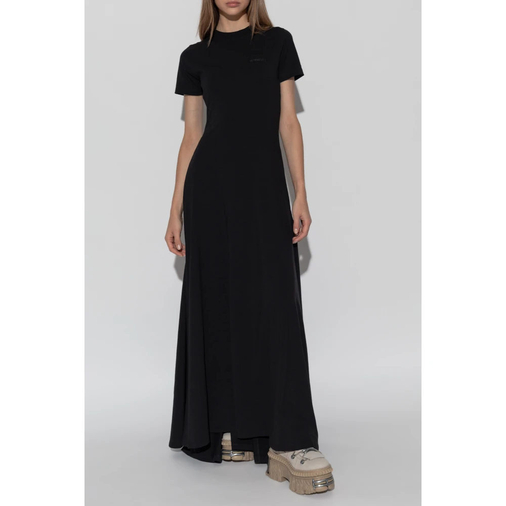 Vetements Jurk met logo Black Dames