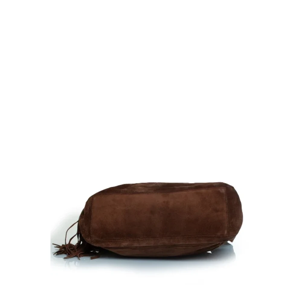 Chanel Vintage Pre-owned Suede chanel-bags Brown Dames