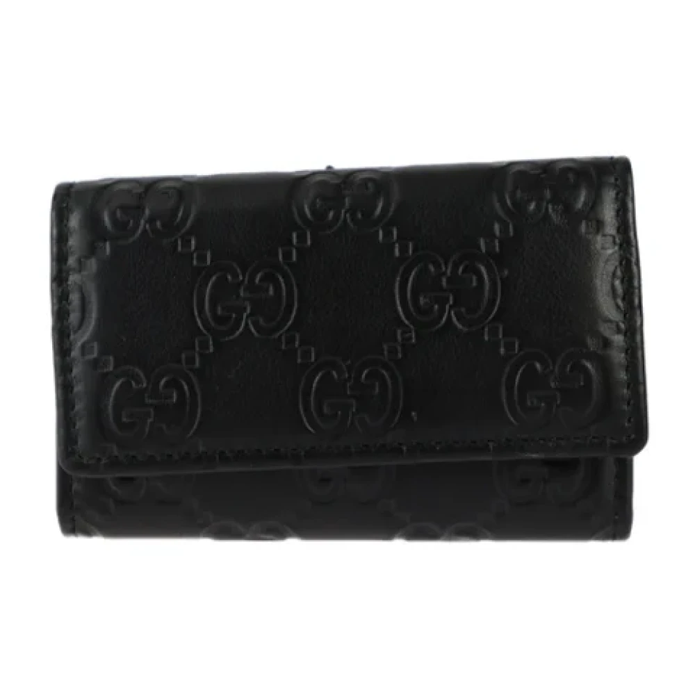 Gucci Vintage Pre-owned Leather home-office Black Dames