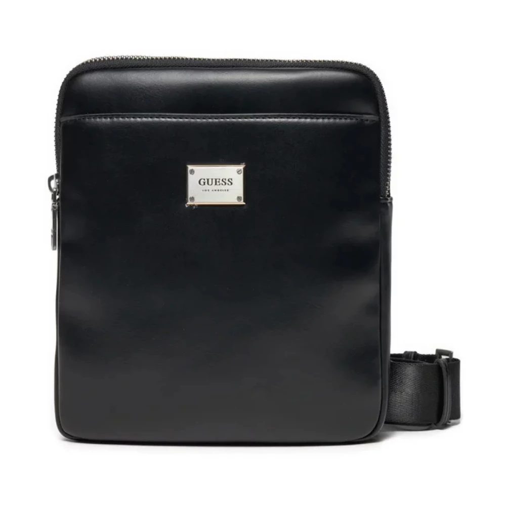 Guess Zwarte PU Leren Schoudertas Black Heren