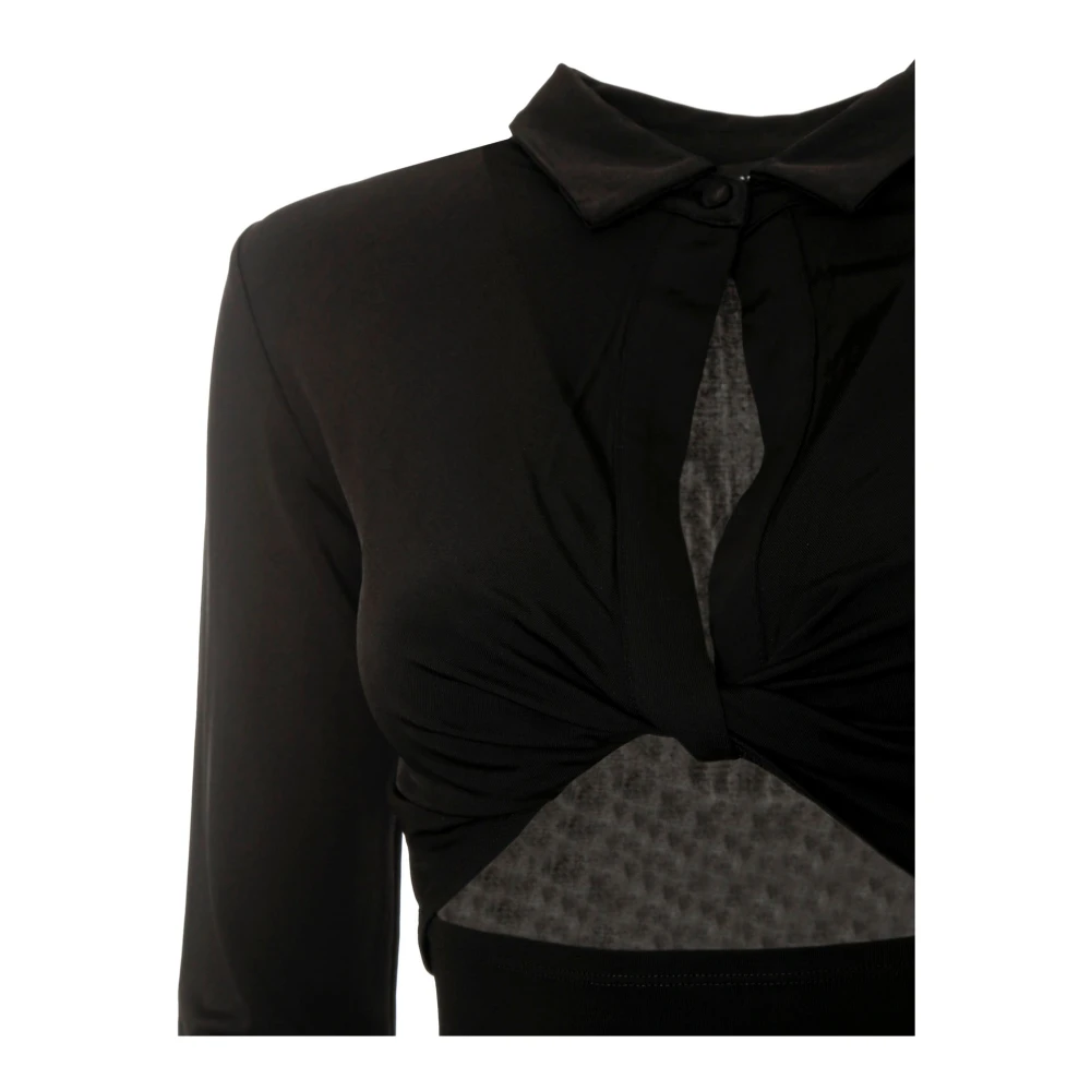 Daily Paper Flowing Longsleeve met Taille Opening Black Dames