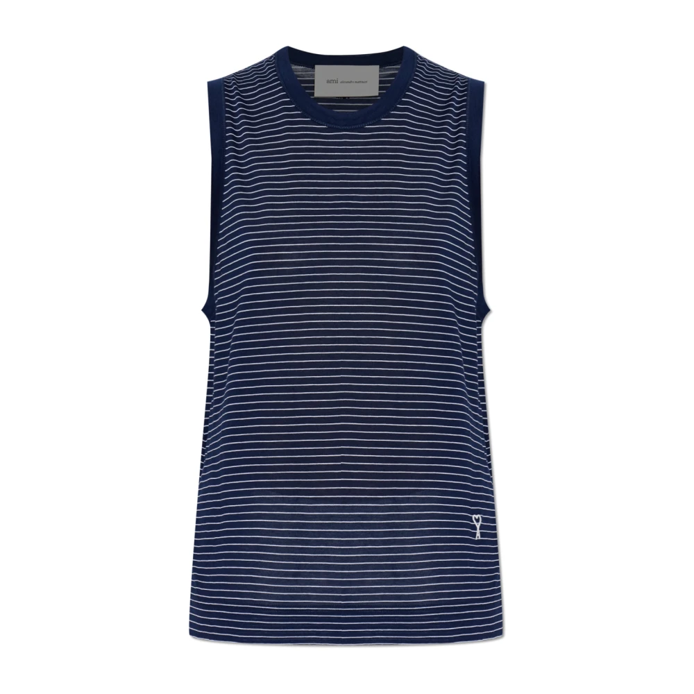 Ami Paris Donna Blu Top, S, New,