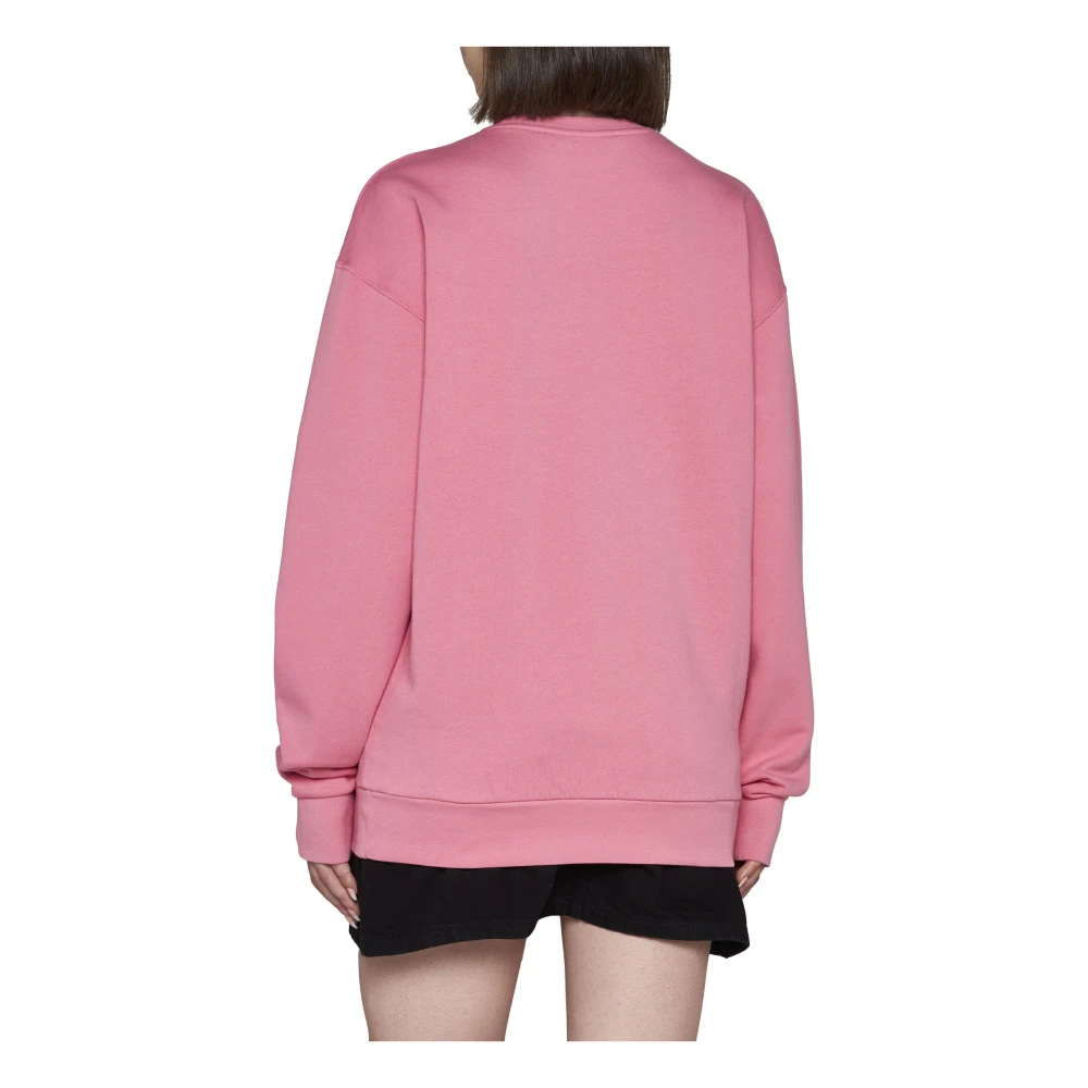 JW Anderson Roze Logo Borduurwerk Sweatshirt Pink Dames