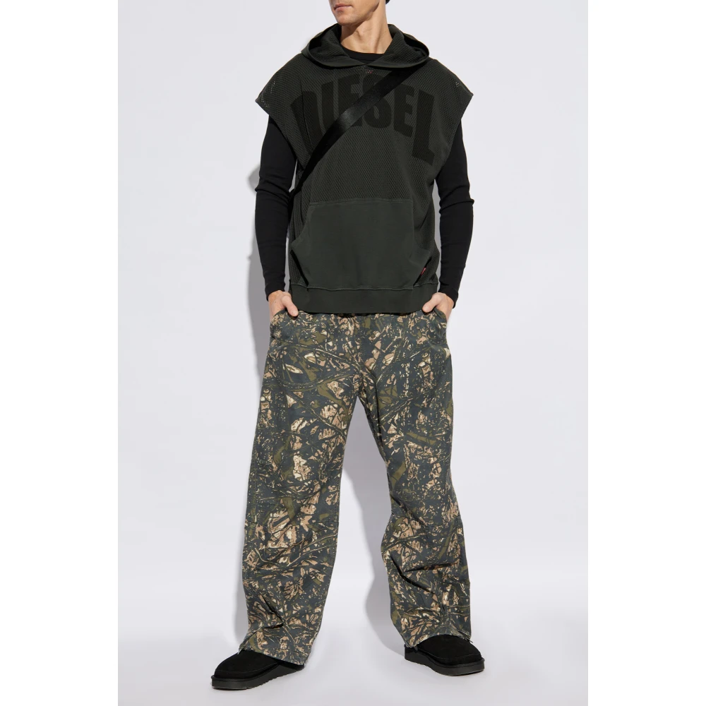 Diesel Sweatshirt S-Boxt-Sl-Mesh Gray Heren