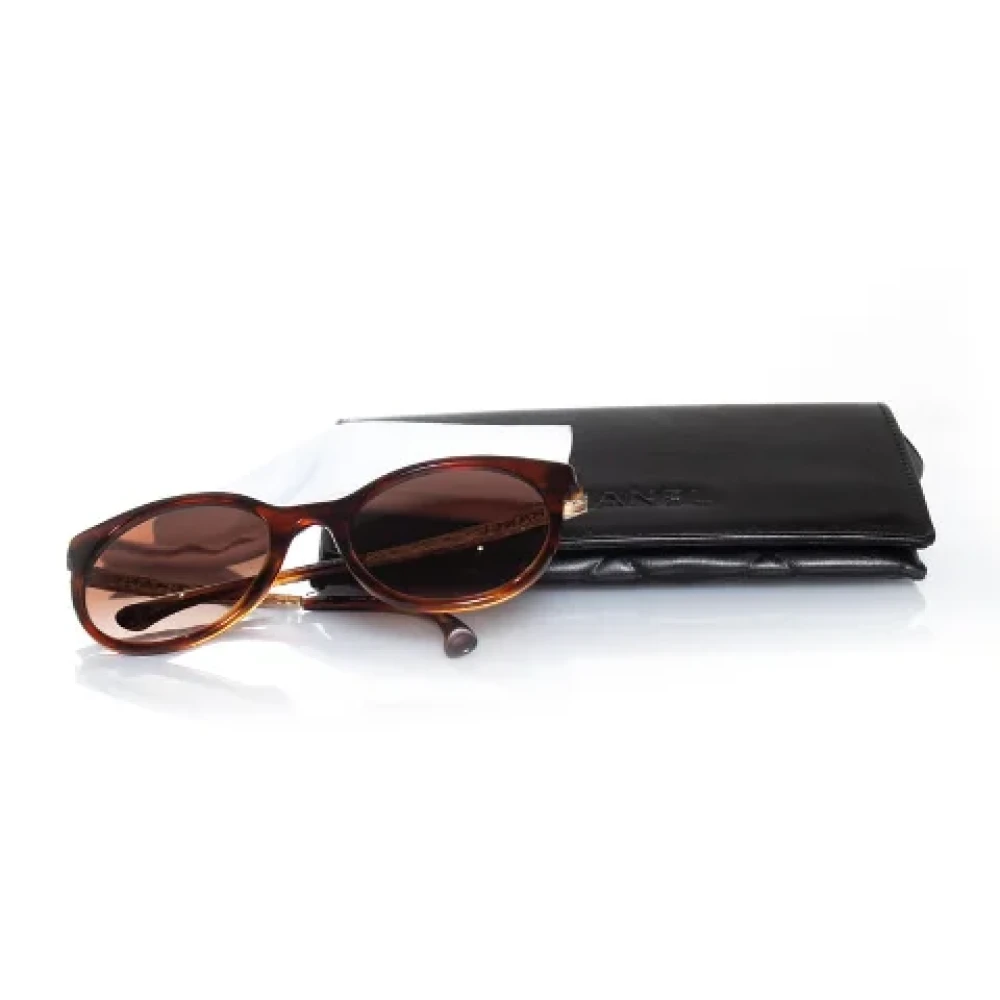 Chanel Vintage Pre-owned Plastic sunglasses Brown Dames