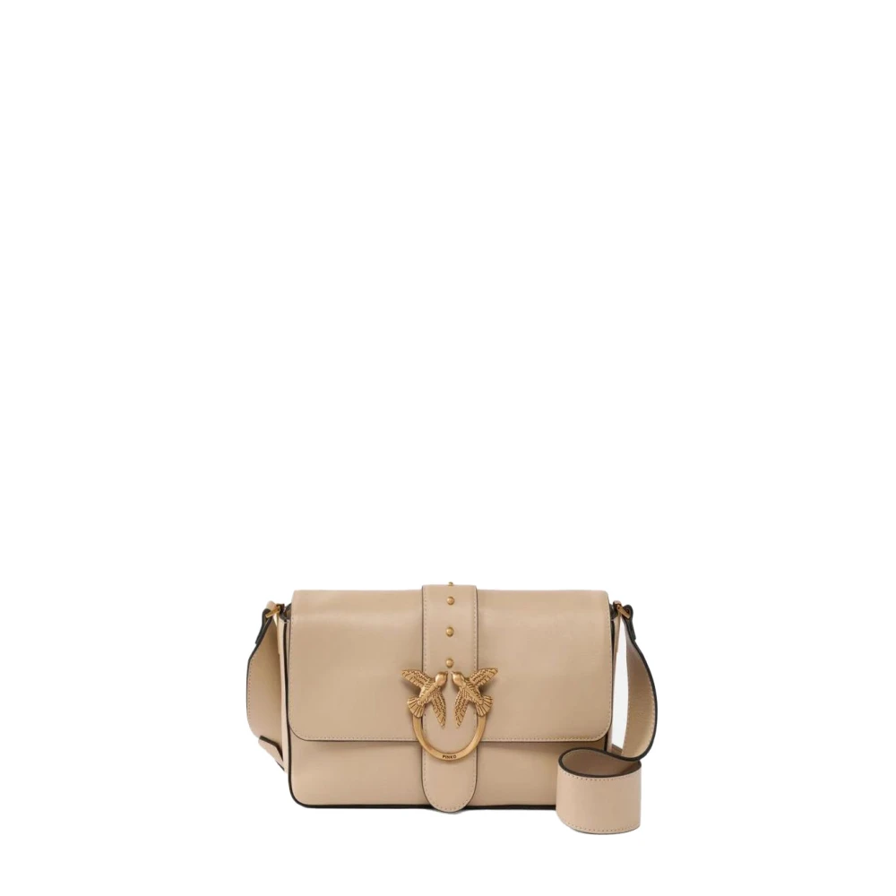 Pinko Women's Beige Love One Classic Slouchy - Cross Body Bags - One Size - Bags