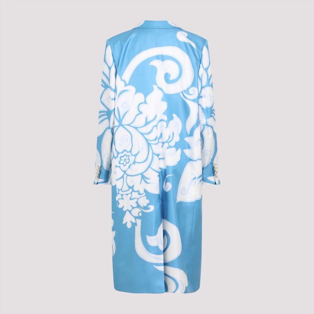 ETRO Blauwe Zijden Elegante Jas Multicolor Dames