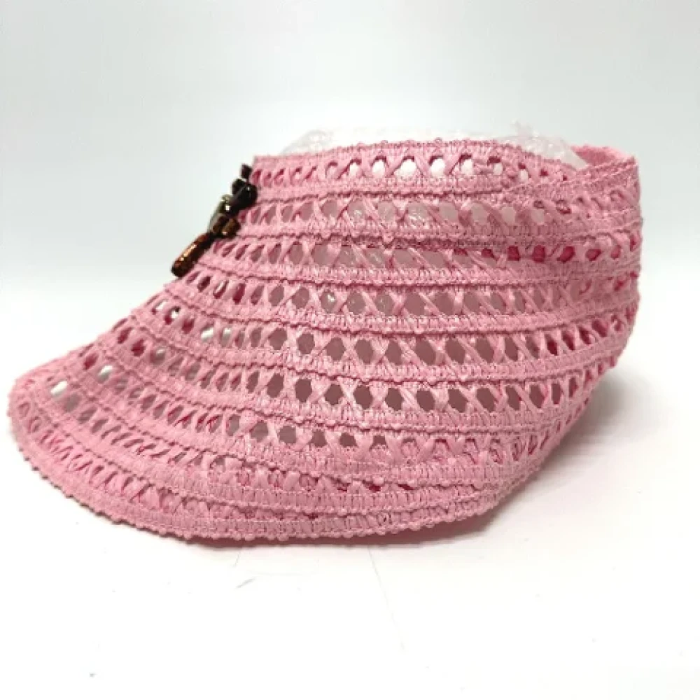 Louis Vuitton Vintage Pre-owned Raffia hats Pink Dames