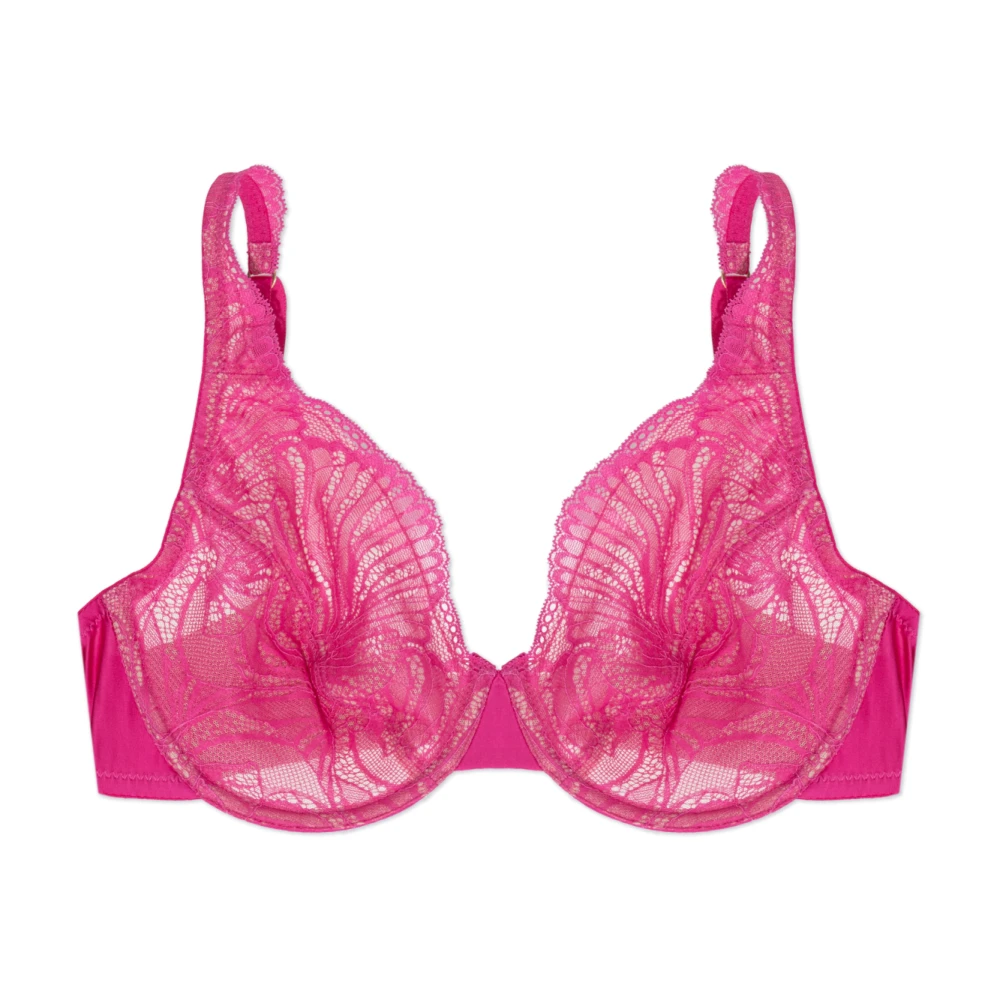 Hanro Vrouw Roze Ondergoed Dames, 75D Eu, Satijn, Lilith Lace Bra