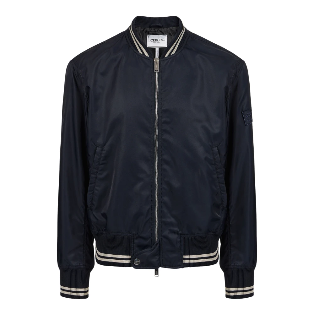 Iceberg Regular-fit blauwe jas van polyester met GRS-certificering Blue Heren