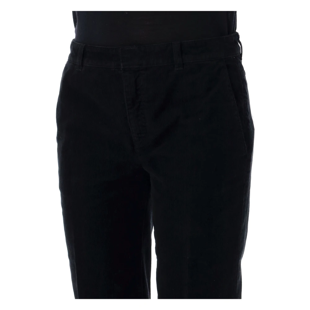 Saint Laurent Zwarte Corduroy Bootcut Jeans Black Dames