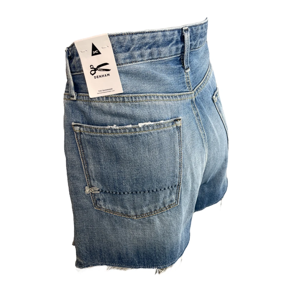 Denham Britt Dames Shorts Blauw Logo Detail Blue Dames