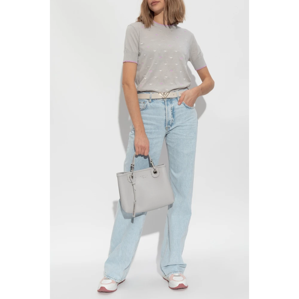 Emporio Armani Top met monogram Gray Dames