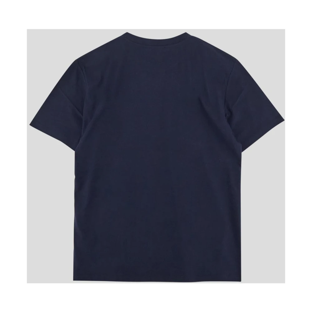 Balmain Katoenen Logo T-shirt Blue Heren